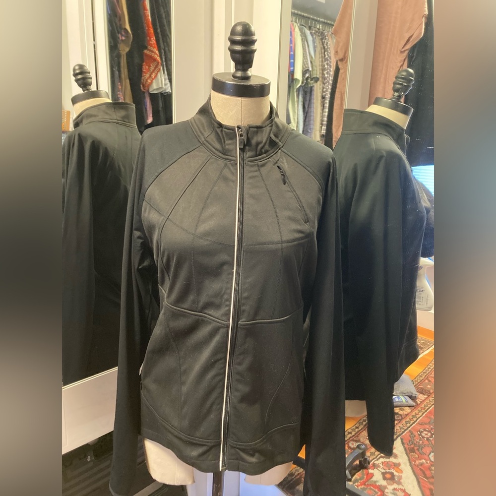 NWT Athleta Women's Black Full Zip Jacket, Size Large